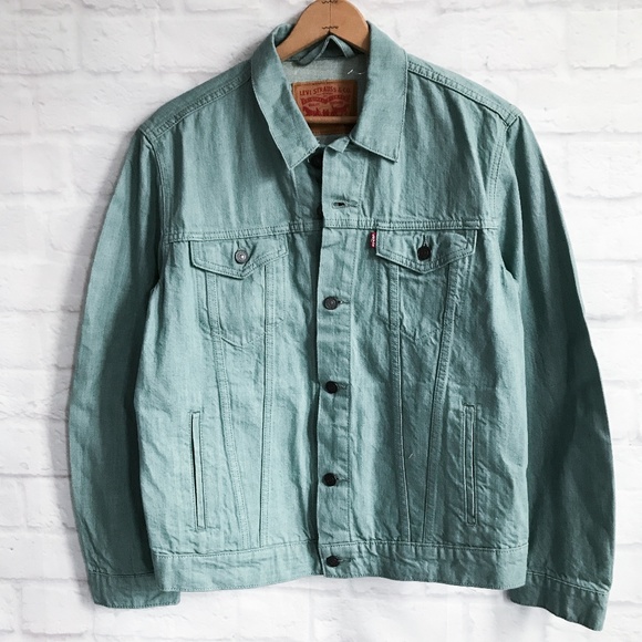 teal jean jacket
